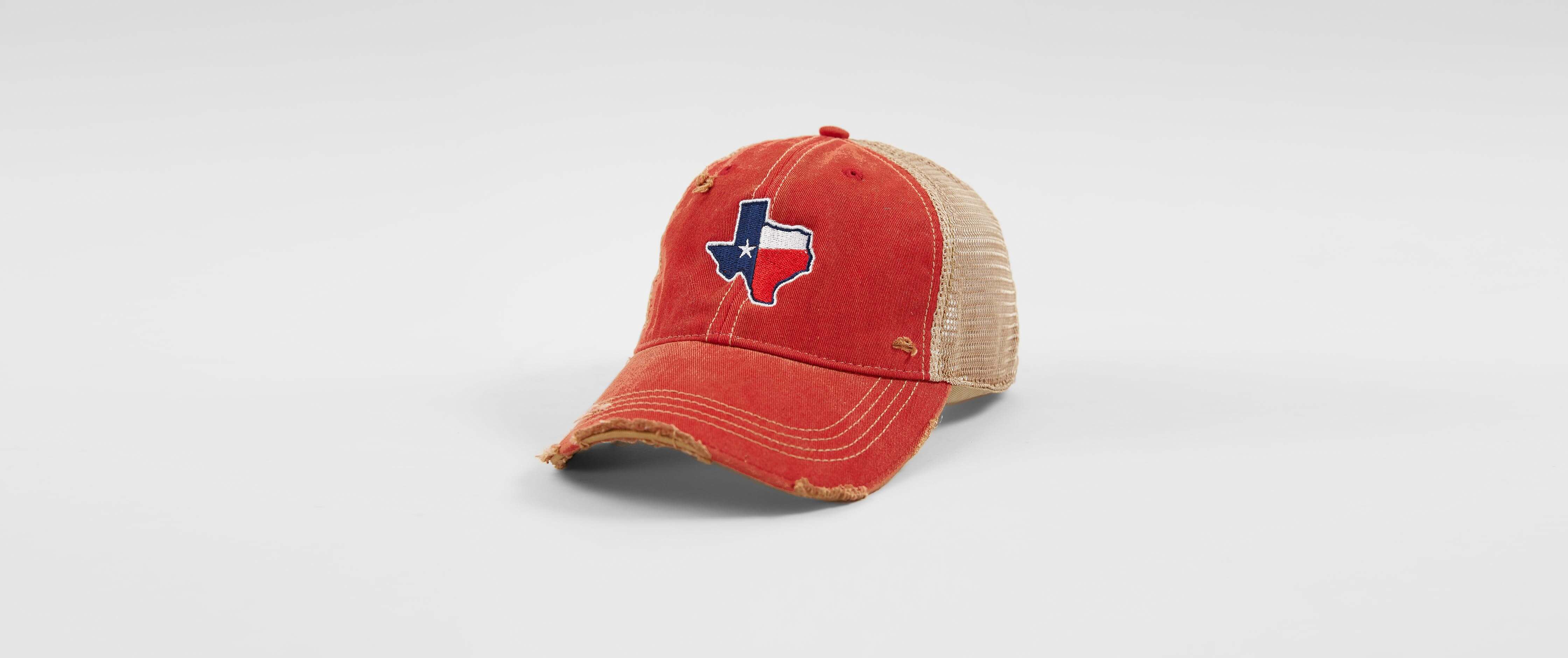 Retro Brand Texas Baseball Hat Women's Hats in Red Buckle