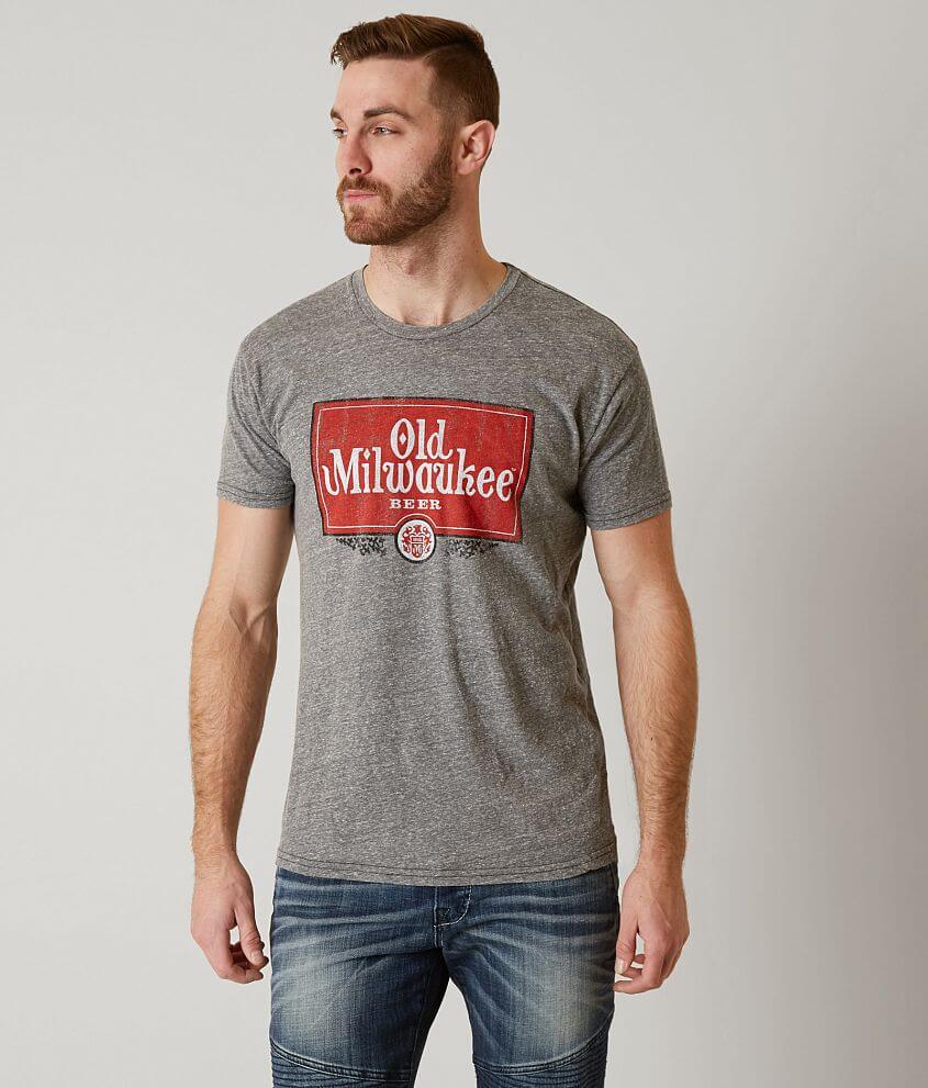 Retro Brand Old Milwaukee™ T-Shirt - Men's T-Shirts in Streaky Grey ...