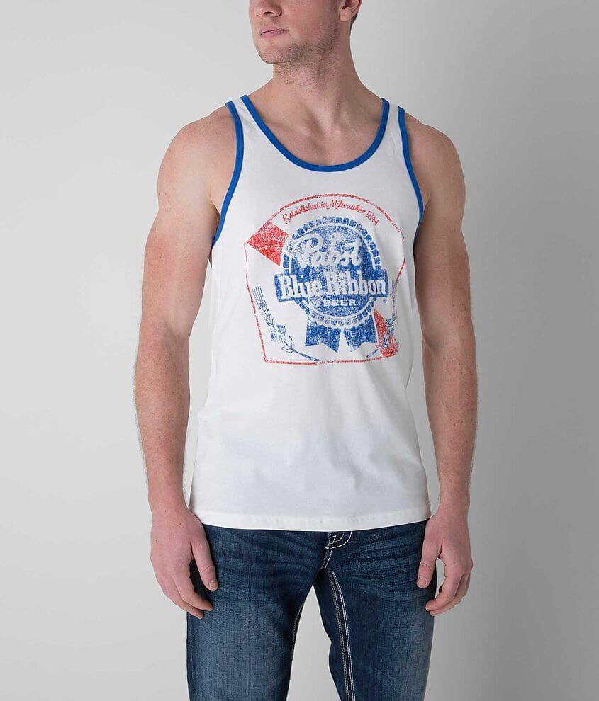 Retro Brand Pabst Blue Ribbon Tank Top front view