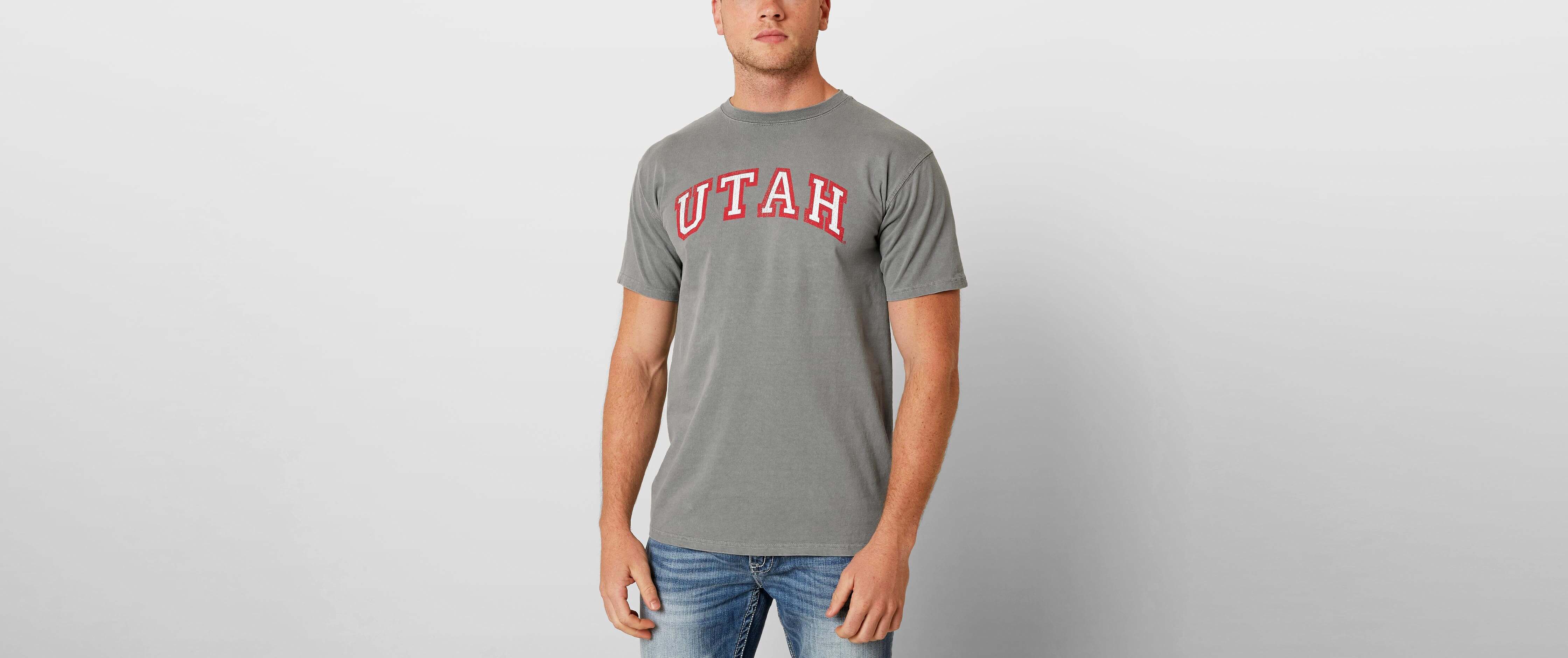 Distant Replays Utah Utes TShirt Men's TShirts in Grey Buckle