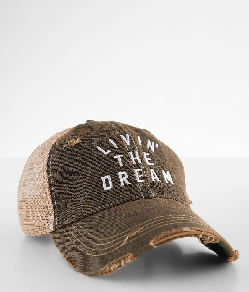 Retro Brand Livin' The Dream Washed Baseball Hat front view