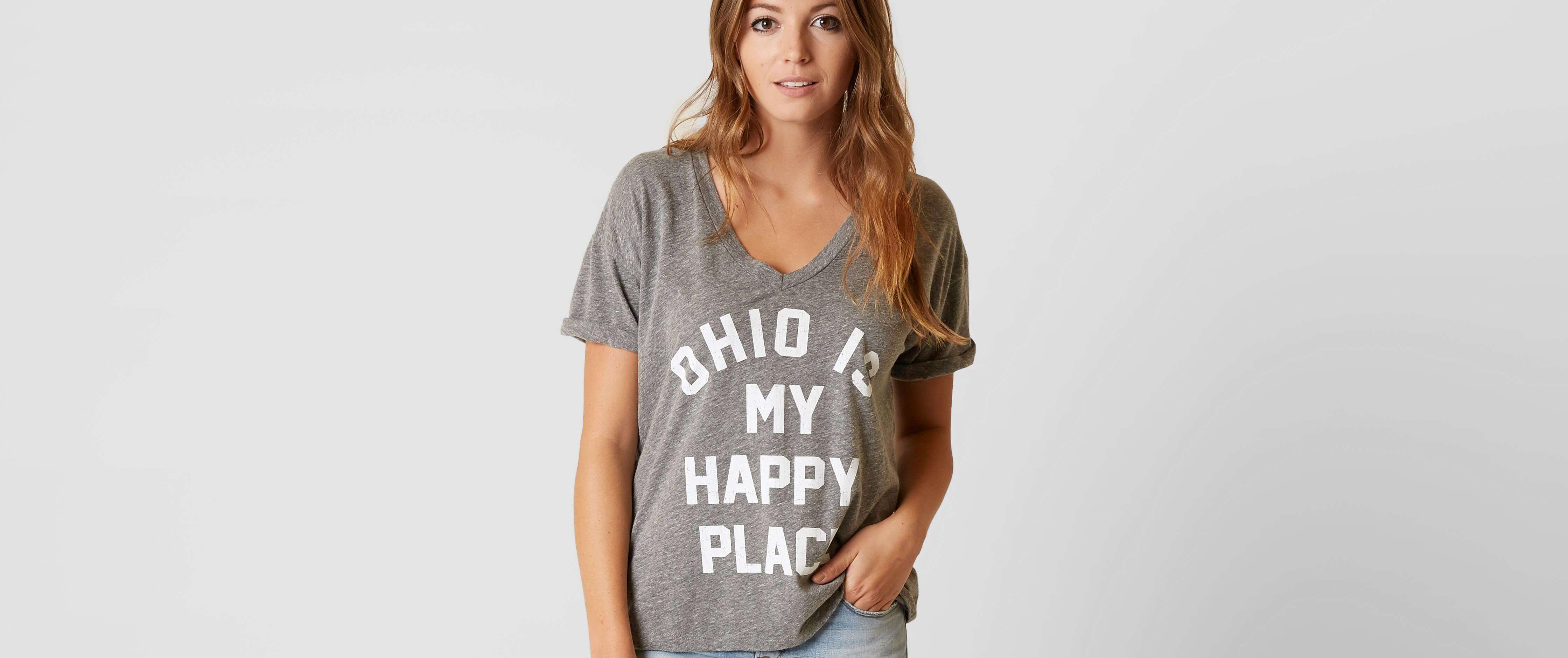 Image of Retro Brand Ohio Is My Happy Place T-Shirt