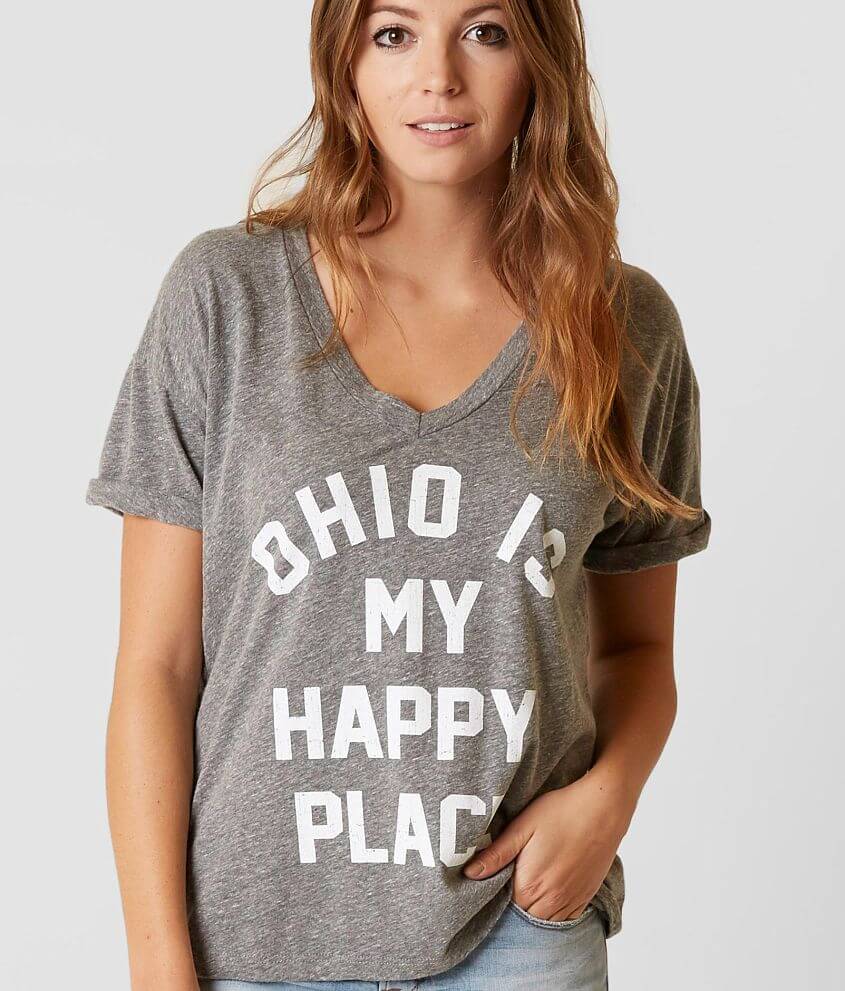 Retro Brand Ohio Is My Happy Place T-Shirt front view
