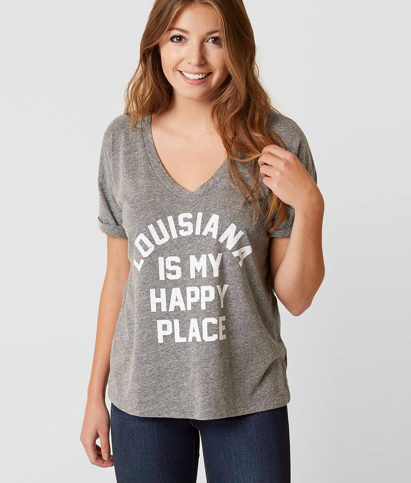 Retro Brand Louisiana Is My Happy Place T-Shirt front view