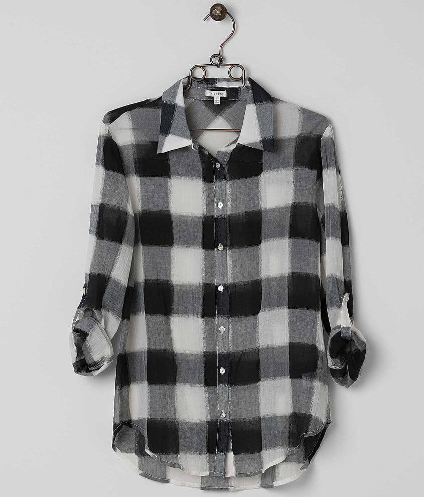 En Cr&#232;me Plaid Shirt front view