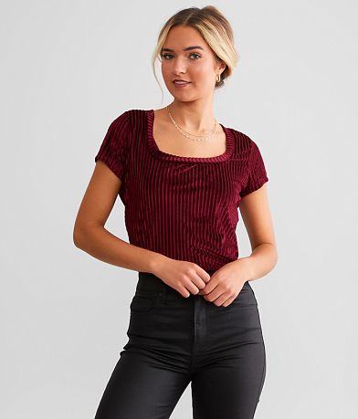 Red by BKE Square Neck Corset Top