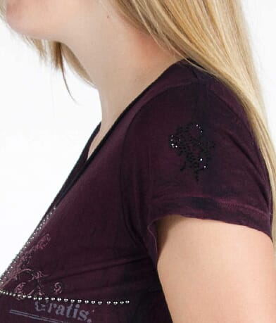 Velvet Stone Lattice Britt T-Shirt misc detail 3 view
