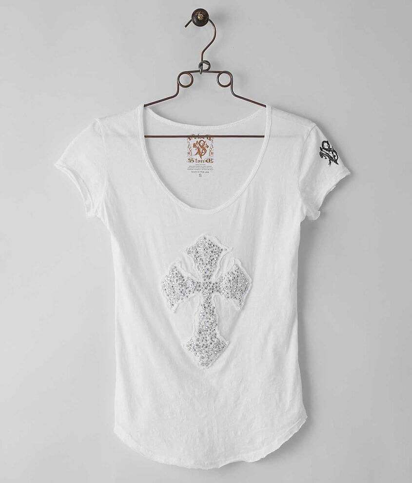 Velvet Stone Abalone Madonna T-Shirt front view