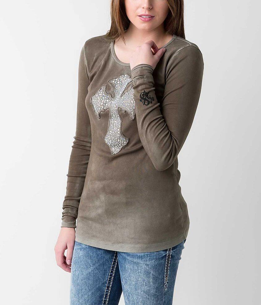 Velvet Stone Abalone Madonna T-Shirt front view