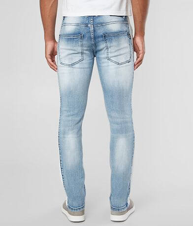 DOPE White Stripe Tapered Stretch Jean BACK