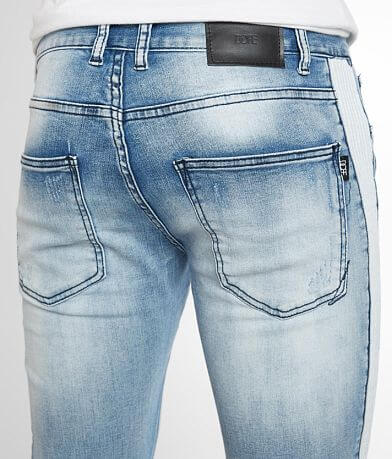 DOPE White Stripe Tapered Stretch Jean BACK_POCKET