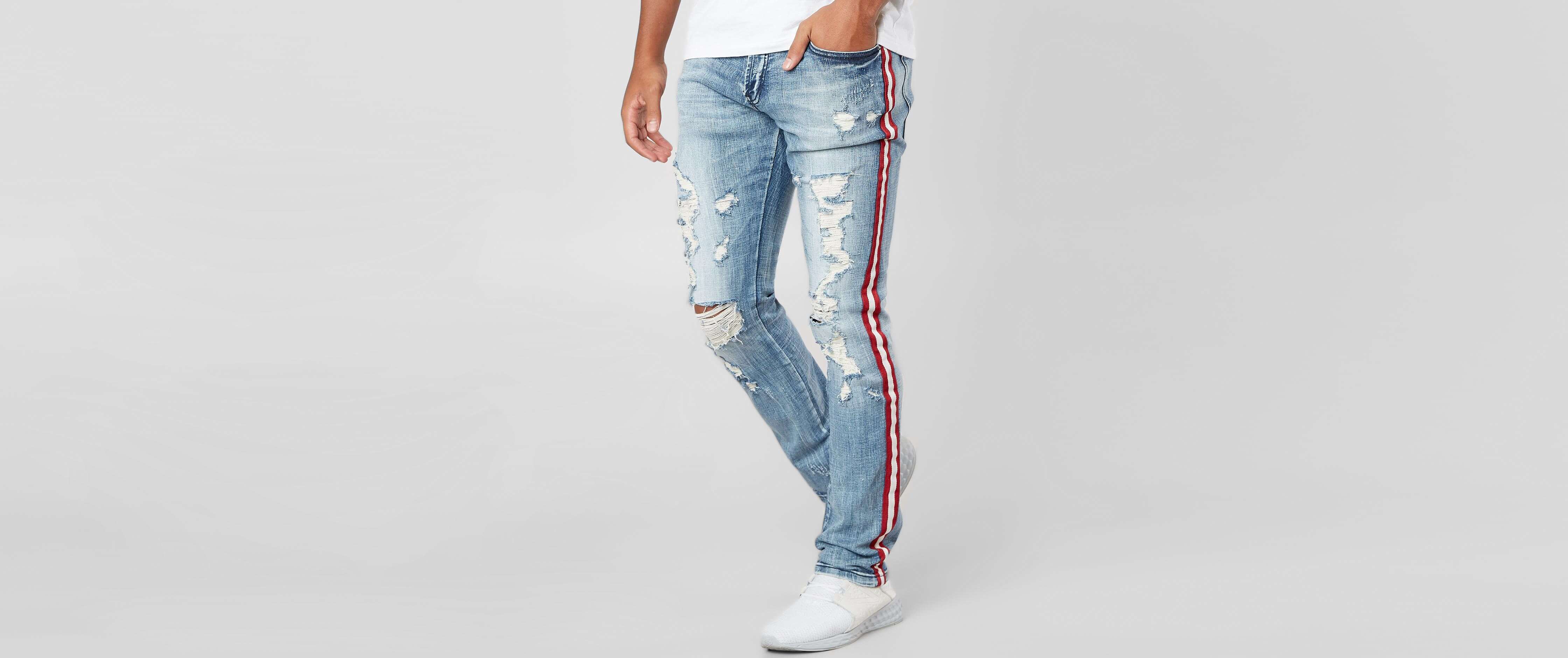 stretch track denim