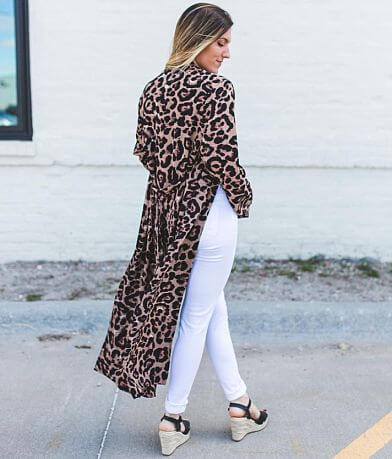 Essue Leopard Print Kimono BACK