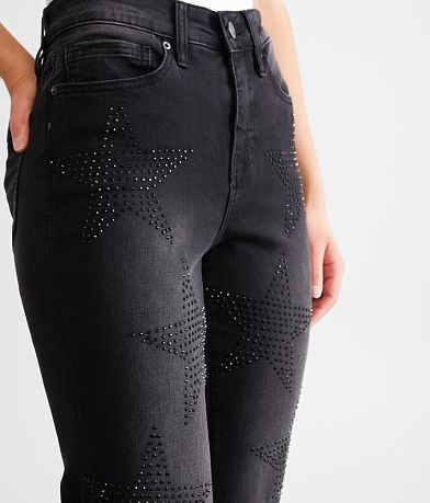 Sterling &amp; Stitch High Rise Rhinestone Star Flare Jean MISC_DETAIL_1