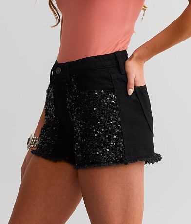 Sterling &amp; Stitch High Rise Sequin Short FULL_LEFT_SIDE