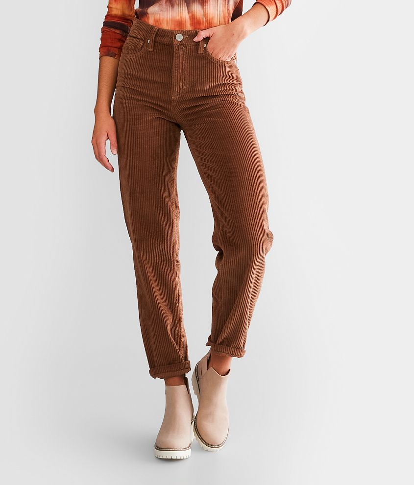 Gilded Intent 90's Straight Corduroy Pant - Women's Pants in Smoky