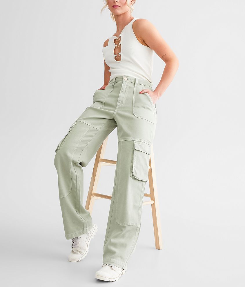 Gilded Intent 90's Wide Leg Straight Cargo Pant front view