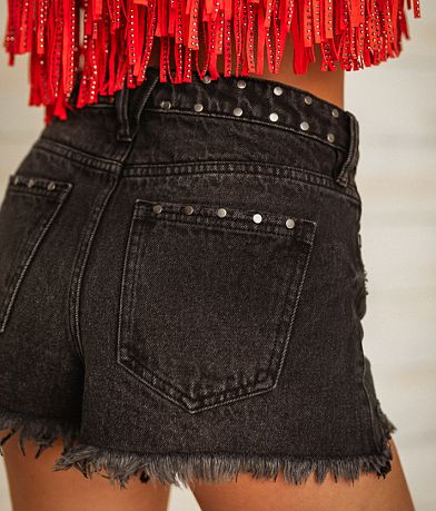Sterling &amp; Stitch High Rise Studded Short BACK_POCKET