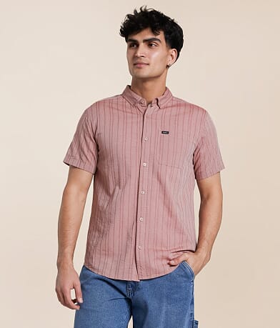 RVCA That'll Do Striped Stretch Shirt front view