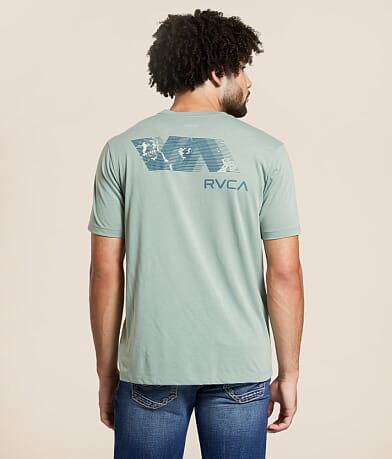RVCA Blue Fill Sport T-Shirt front view