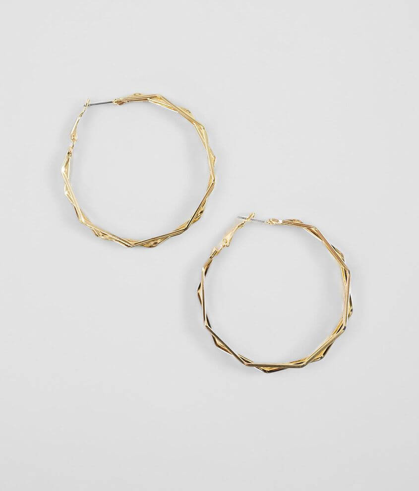 BKE Angled Hoop Earring front view