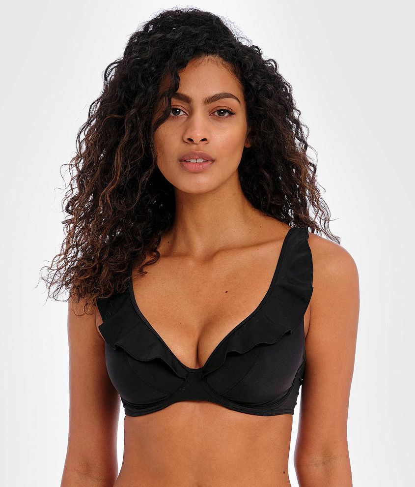 Freya Jewel Cove Apex Ruffle Underwire Swim Top front view