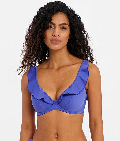 Freya Jewel Cove Apex Ruffle Underwire Swim Top front view