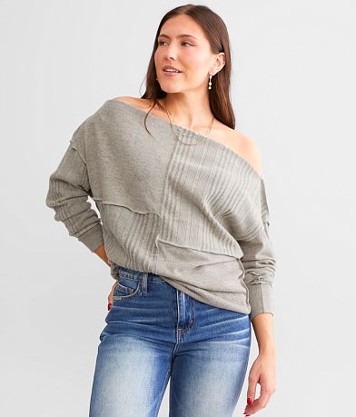 Daytrip Pieced Off The Shoulder Top front view