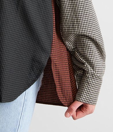 Gilded Intent Color Block Plaid Shirt misc detail 1 view