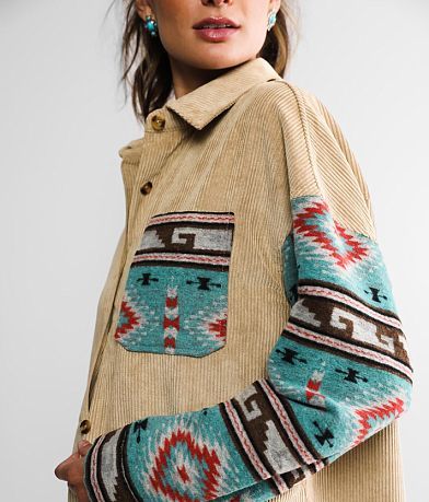 BKE Aztec Corduroy Shacket MISC_DETAIL_1
