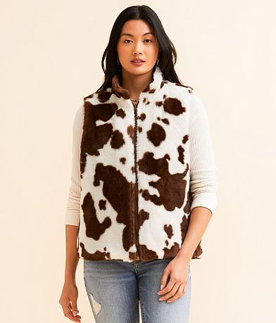 Open SZN Reversible Faux Fur Vest FULL_RIGHT_SIDE