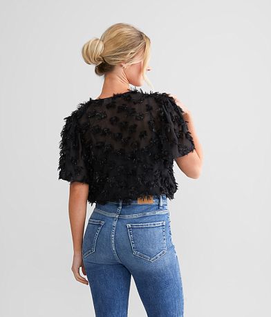 Willow &amp; Root Sparkle Fringe Layered Bodysuit back view