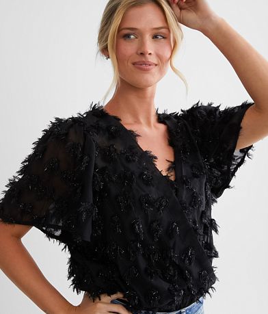 Willow &amp; Root Sparkle Fringe Layered Bodysuit misc detail 1 view