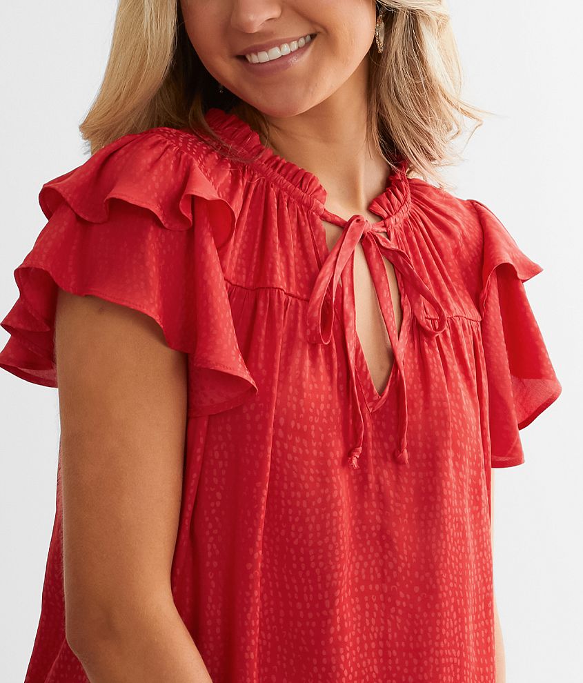 Chiffon Ruffle Top