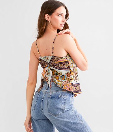 Daytrip Satin Hanky Tank Top BACK