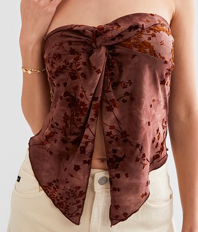 Willow &amp; Root Twisted Velvet Cropped Tube Top MISC_DETAIL_1