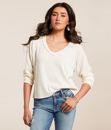 BKE Urban Ribbed Top front view