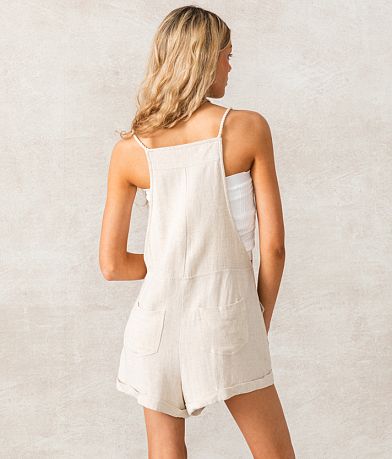 33 Coastal Linen Blend Overall Short BACK