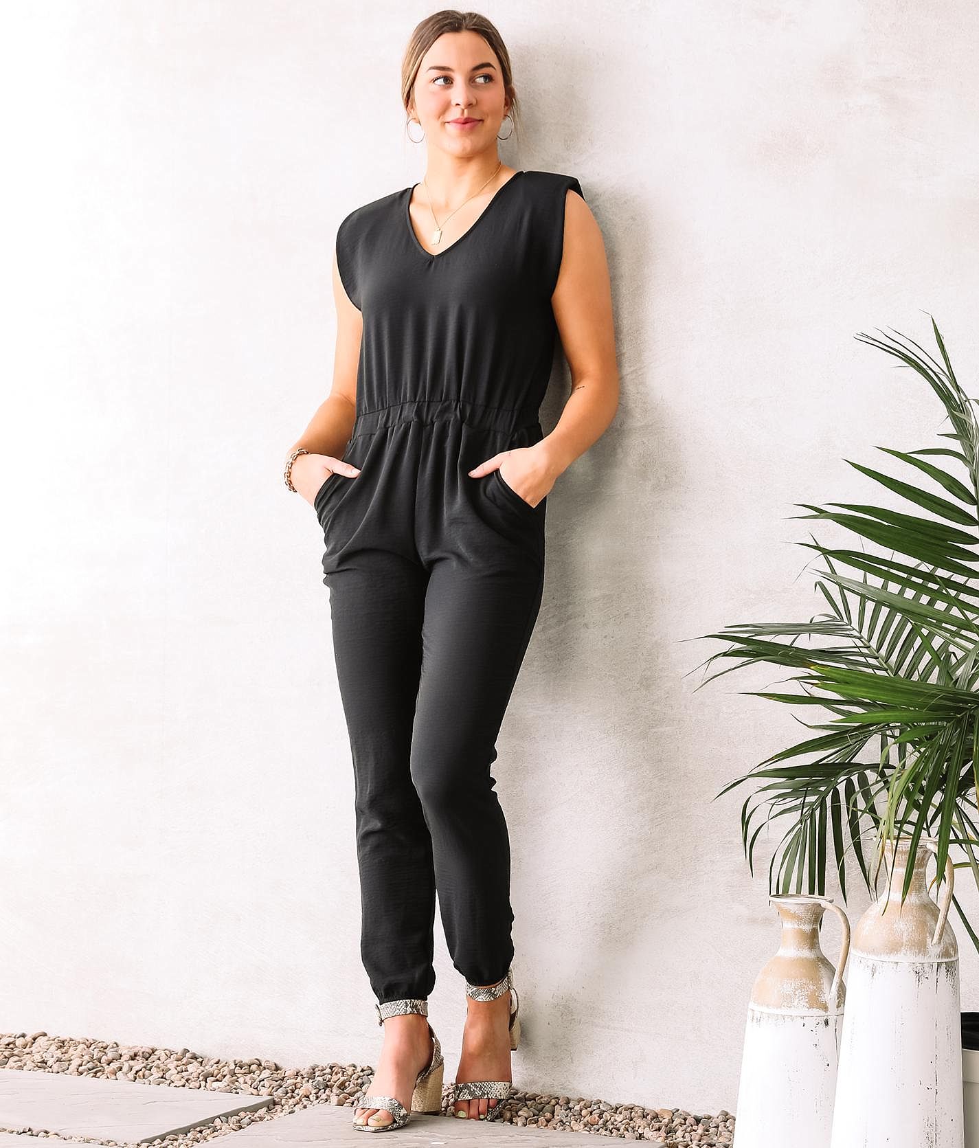 Clover Crinkle Tank Jumpsuit - Women's Rompers & Jumpsuits