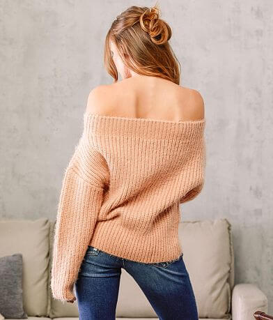 Willow &amp; Root Off The Shoulder Sweater BACK