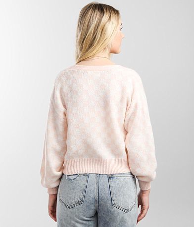 Gilded Intent Checkered 2 Piece Sweater Set BACK