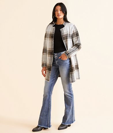 Open SZN Flyaway Cardigan Sweater front view