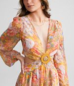 Willow & Root Floral Chiffon Maxi Dress - Women's Dresses in
