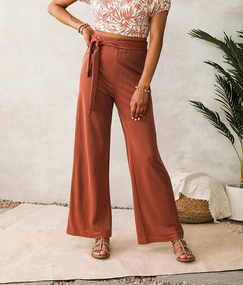 Burnt Orange Wide Leg Pant - WOMEN Pants