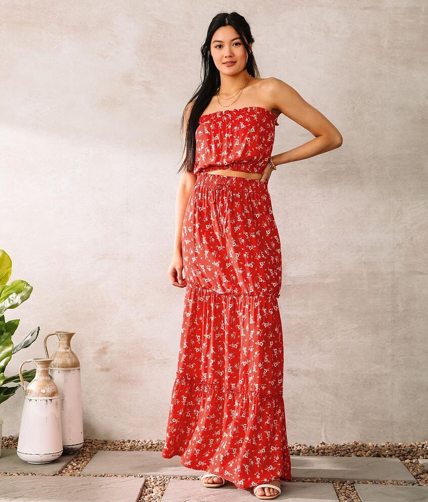 Gypsy floral maxi outlet skirt