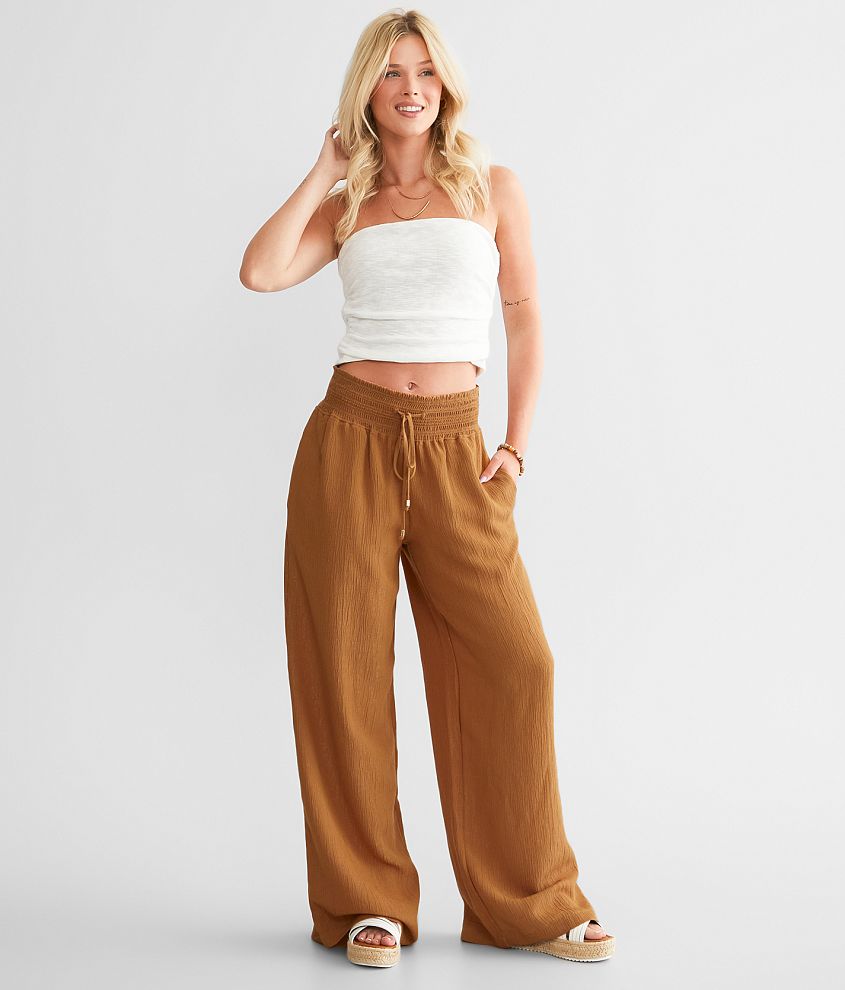 Willow &#38; Root Crinkle Metallic Beach Pant front view