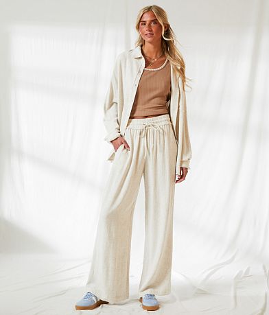 BKE Resort Wide Leg Linen Blend Pant misc detail 2 view