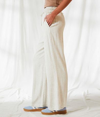 BKE Resort Wide Leg Linen Blend Pant full right side view