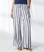 パンツ baggy stripe slacks navy normcore SUMMER STRIPE BLUE PANTS – NOMCORE