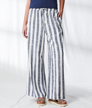 BKE Resort Striped Wide Leg Pant front view